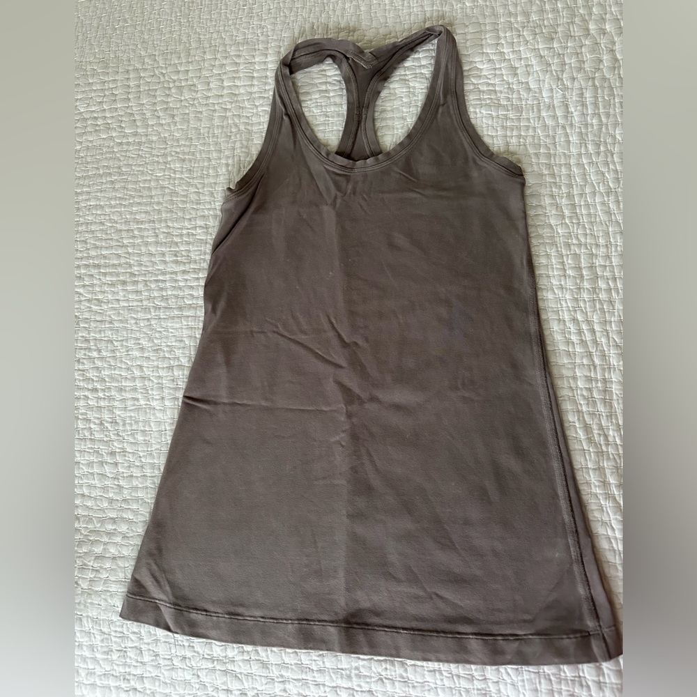 lululemon Cool Racerback Tank Size 6 Gray Stone Wash